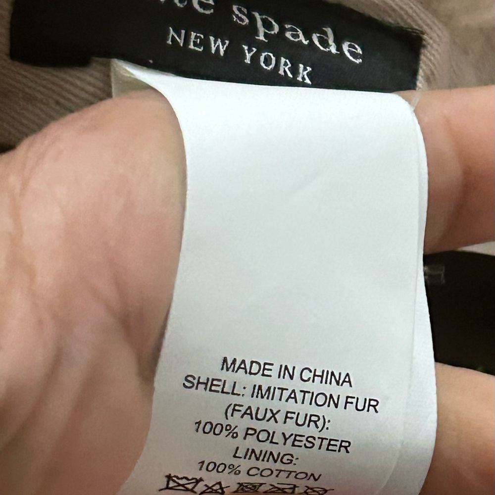 Kate Spade Beige Fuzzy Hat - Picture 8 of 9